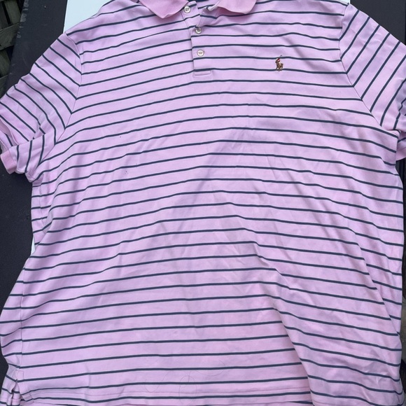 Ralph Lauren Other - Ralph Lauren Men's Pink and Navy Striped Polo Shirt